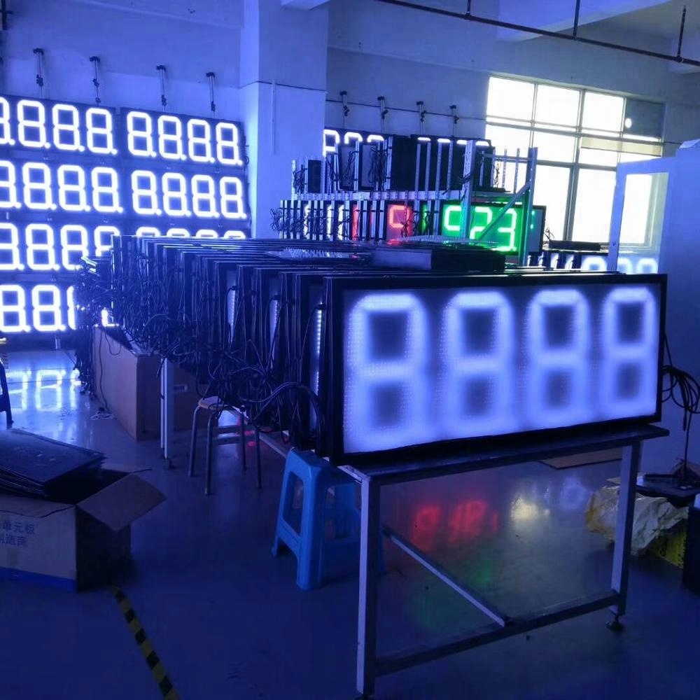 Outdoor waterproof gas station led price sign shenzhen 